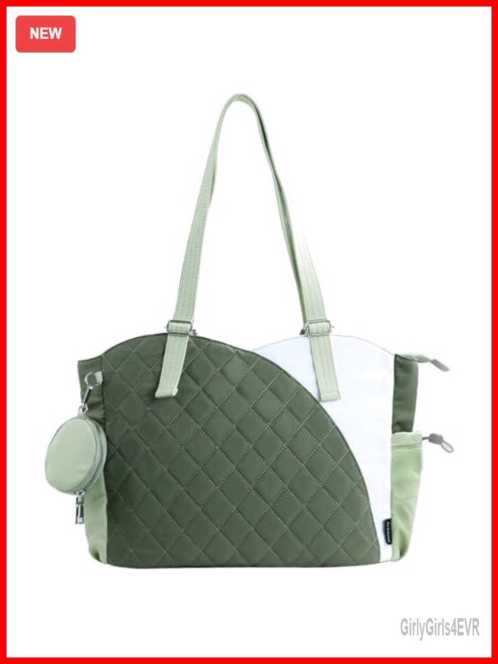 Puffer Tote Bag Women Nylon Work Laptop Bag Machine Washable 11 Pockets